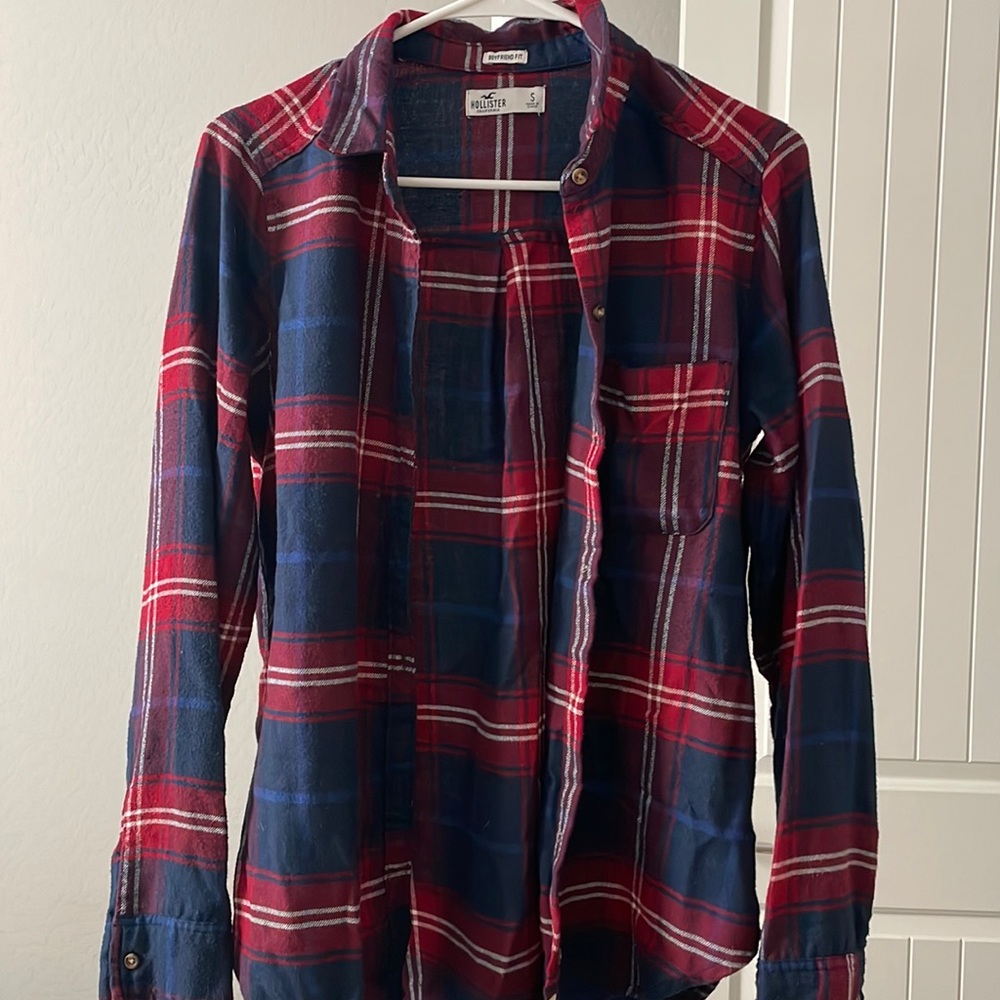hollister boyfriend fit flannel